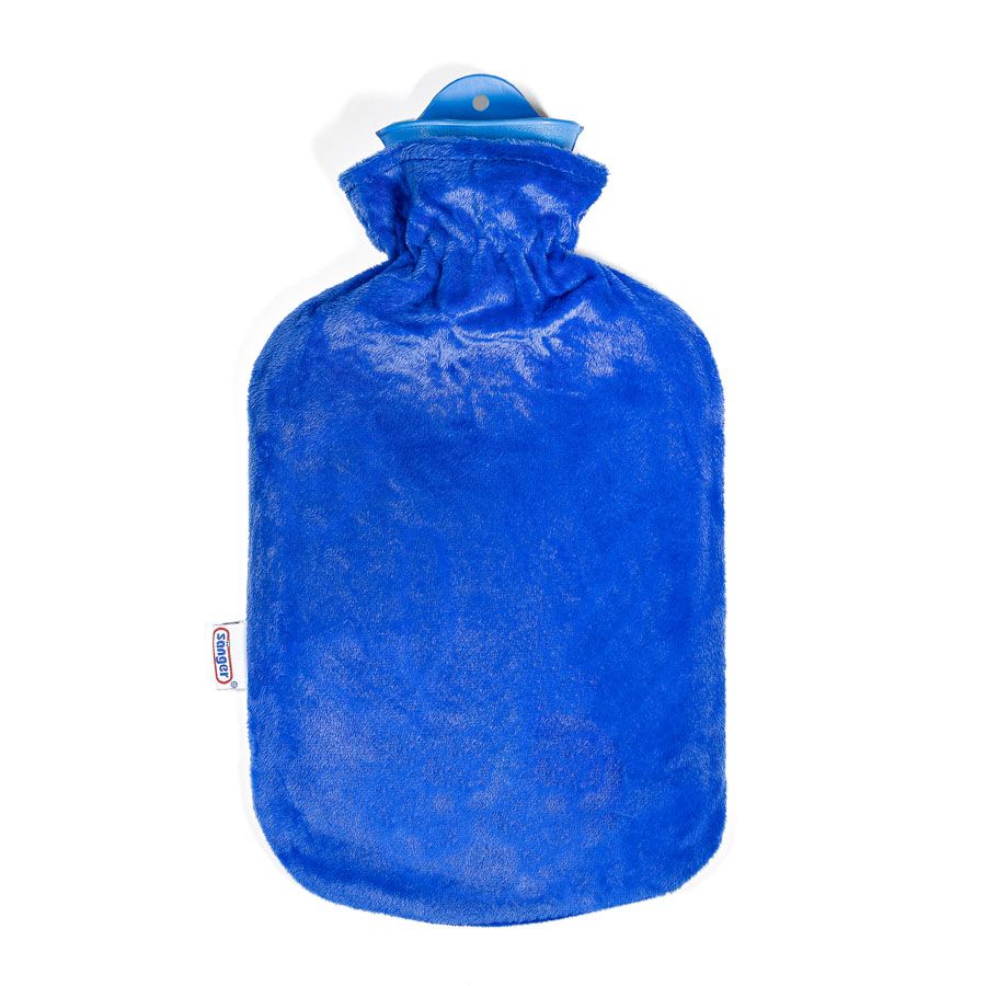 Saenger Flausch-Waermflaschen Blau 2L