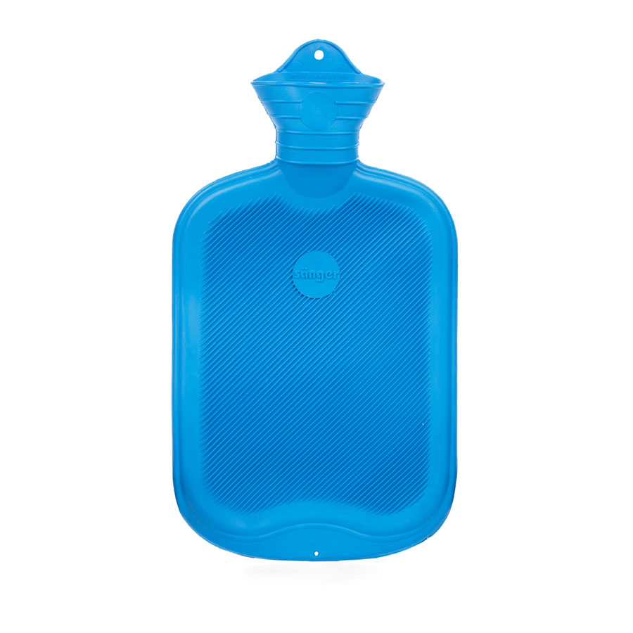 Sänger - 2,0 L Gummi-Wärmflasche Blau