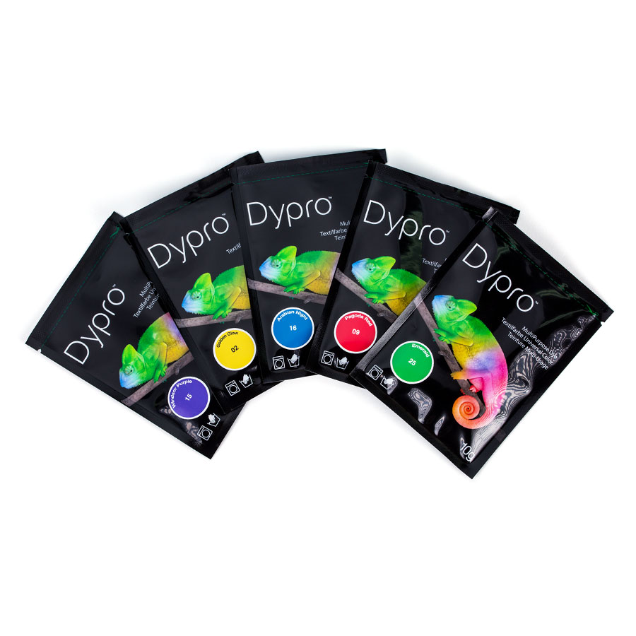DYPRO (DYLON) Textilfarbe - Universal-Color - 10g MIxfächer
