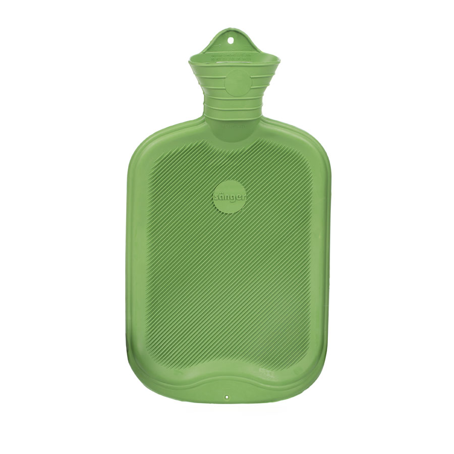 Sänger - 2,0 L Gummi-Wärmflasche Grün