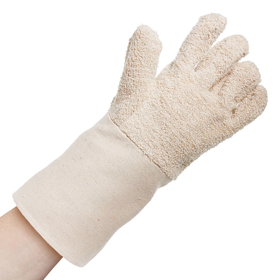Frottee-Handschuh, Back-Handschuh, Hitzeschutz-Handschuh, Ofenhandschuh, Patinierhandschuh, Baumwollhandschuh, Arbeitshandschuhe, PATIN-POWDER, Backhandschuh,