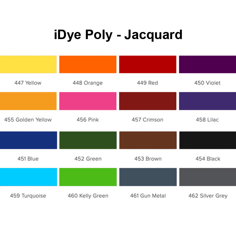 iDye Poly - Polyester Textilfarbe - Farbkarte