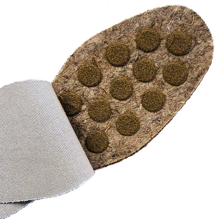 Flat organic coconut insole anatomically shaped - odour absorber made from microfine ground plant powder