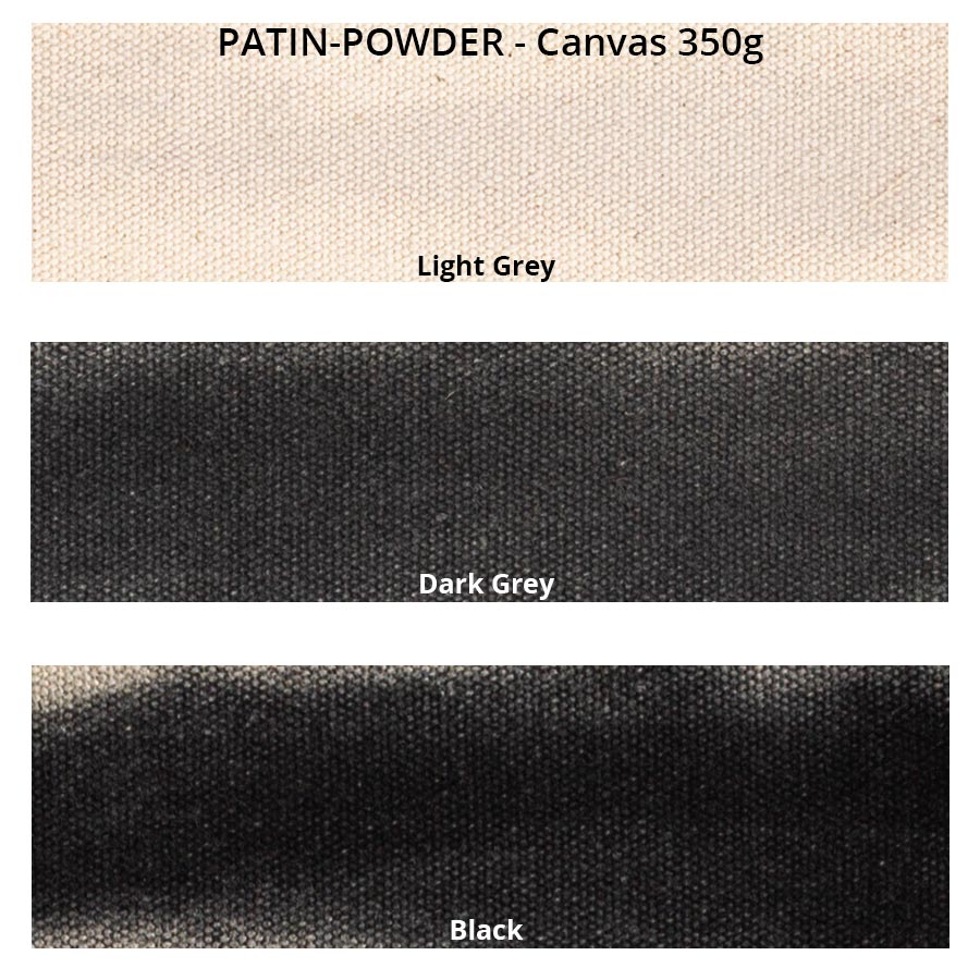 PATIN-POWDER 3er-SET - kalte Farben - Farbkarte auf Canvas