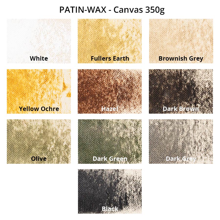 PATIN-WAX 10er-Set - Patinierstifte - Farbkarte auf Canvas