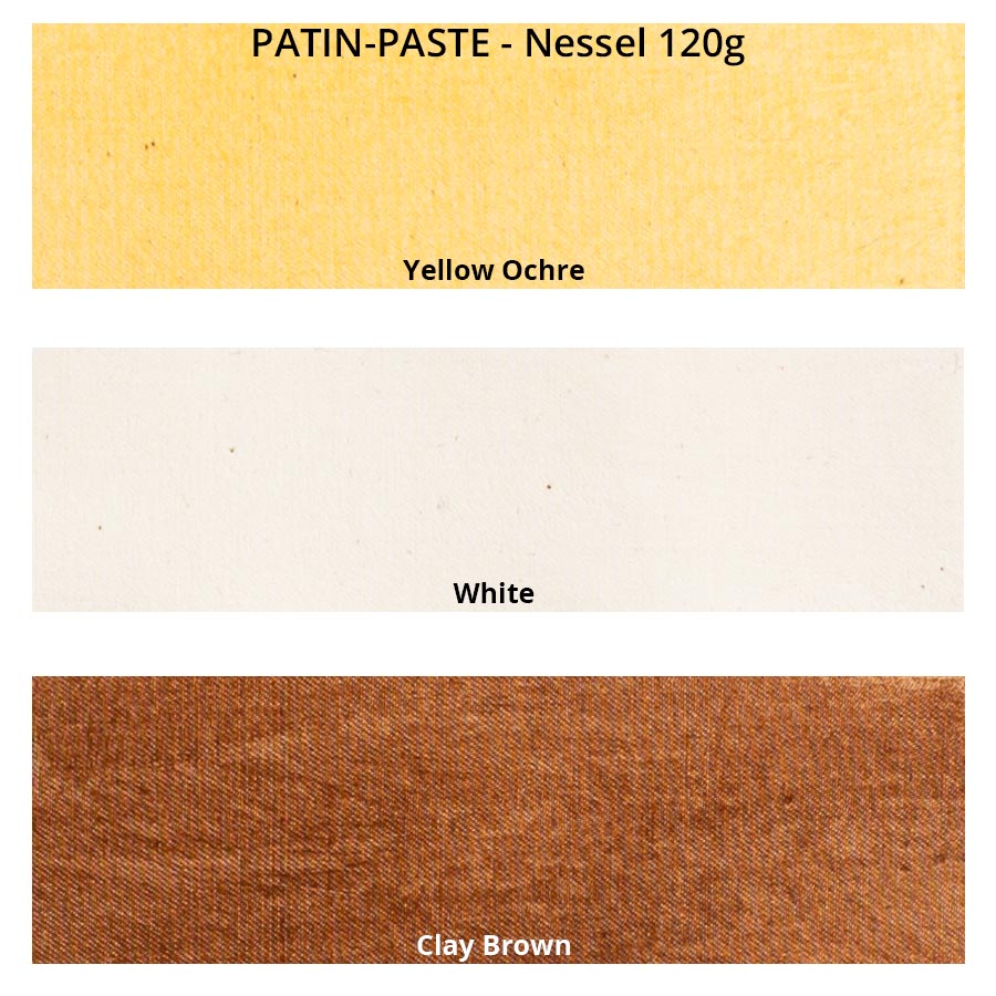 PATIN-PASTE 3er Set - Helle Farben - Farbkarte auf Nessel