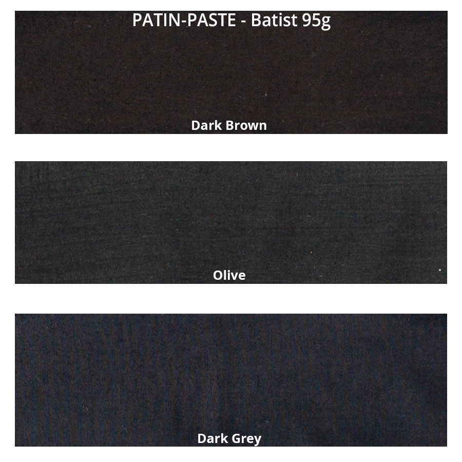 PATIN-PASTE 3er SET - Dunkle Farben - Farbkarte auf Batist