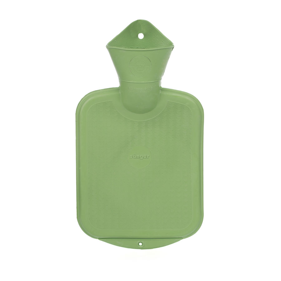 Sänger - 0,8 L Gummi-Wärmflasche Grün