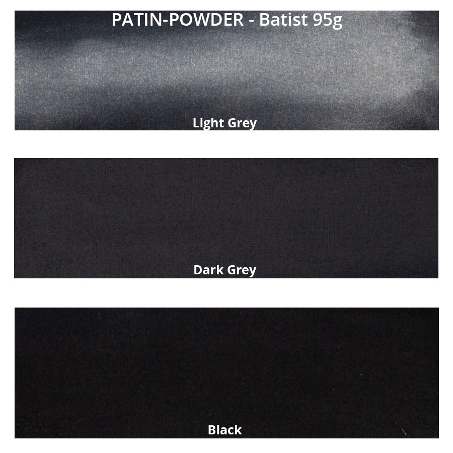 PATIN-POWDER 3er-SET - kalte Farben - Farbkarte auf Batist