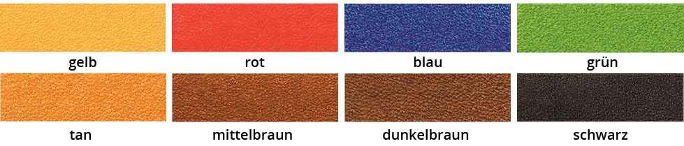 Farbkarte Fiebings Leathercolors - Lederfarbe
