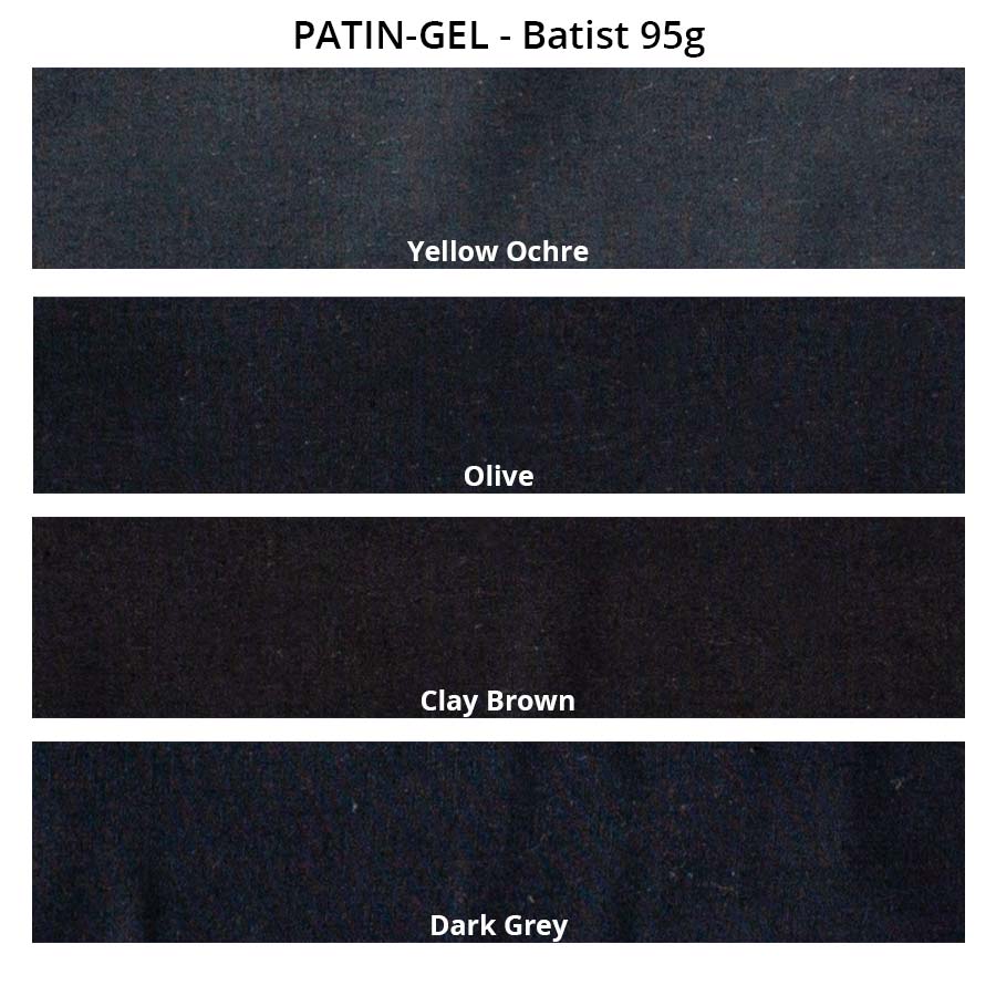 PATIN-GEL Starter-Set - Patiniergel - Farbkarte auf Batist