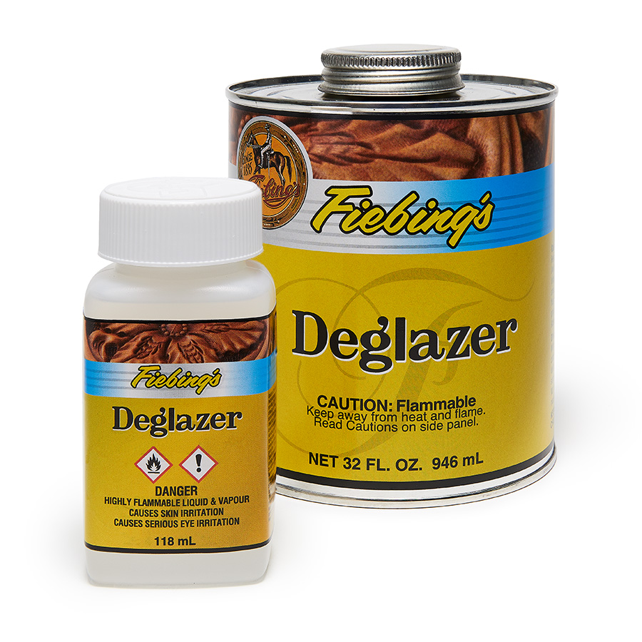 Fiebing's Deglazer, finish remover for leather, finish remover, varnish remover, shoe leather degreaser, degreaser