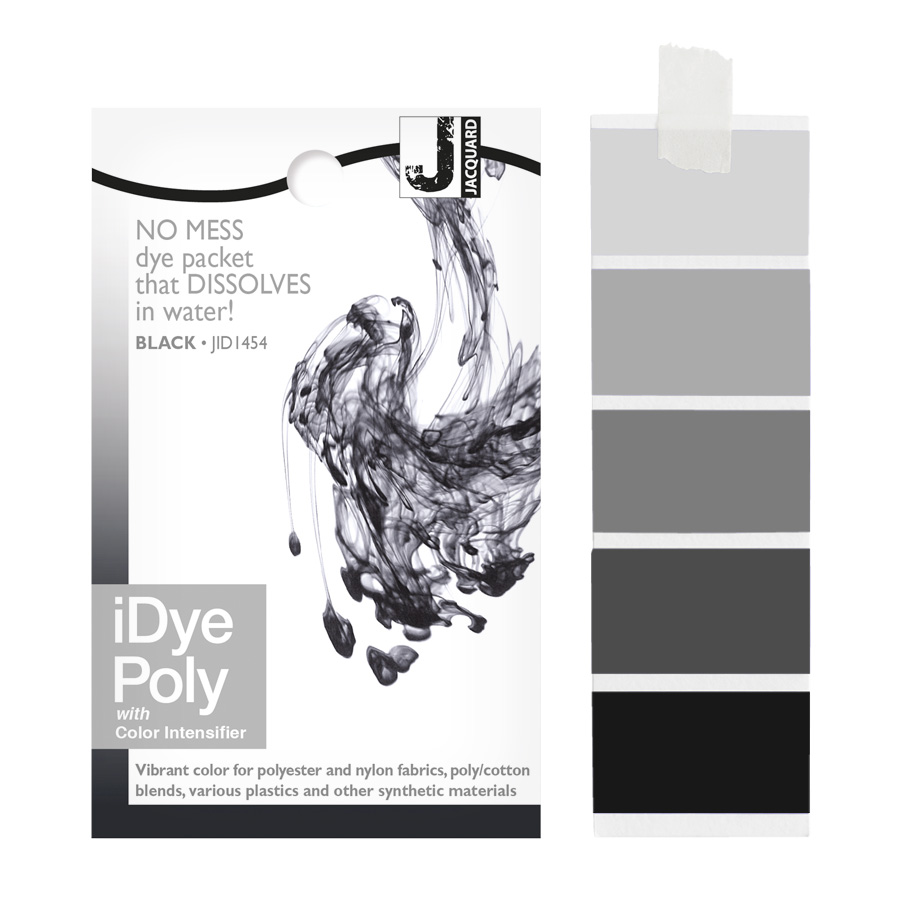Jacquard-iDye-Poly-black-454, iDye Poly Textilfarbe, Polyester intensiv färben, Polyamid färben, Stoff färben, Polyesterfarbe, Ritdye, Jacquard, Marabu, Simplicol, Färbefarbe, Stretch, Nylon8, Nylon 8, Universalcolor, universaldylon
