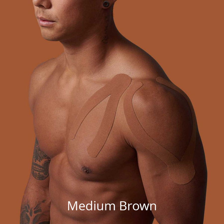 5 Hautfarben Brust-Intim-Kinesio Tape - K-Tape MySkin Medium Brown