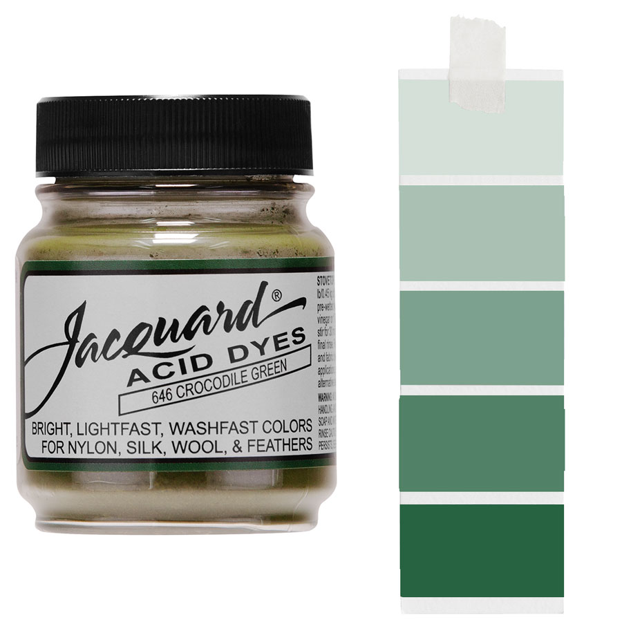 JACQUARD ACID DYE - Crocodile - Green - 14g - Textile - dye - Vert Foncé