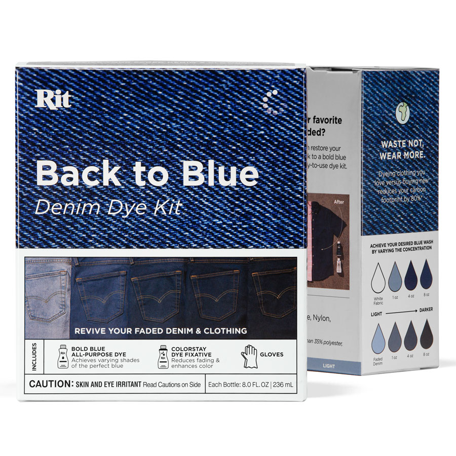 Rit Back to Blue Dye Kit Kit de teinture bleue Denim Jeans