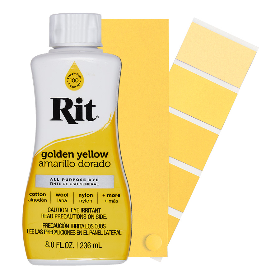 golden yellow Rit All-Purpose Dye, universal textile dye, 39 intensive shades - dye sneakers, dye t-shirt, dye cotton, dye polyamide, dye nylon, Rit dye, Jacquard, Marabu, Simplicol