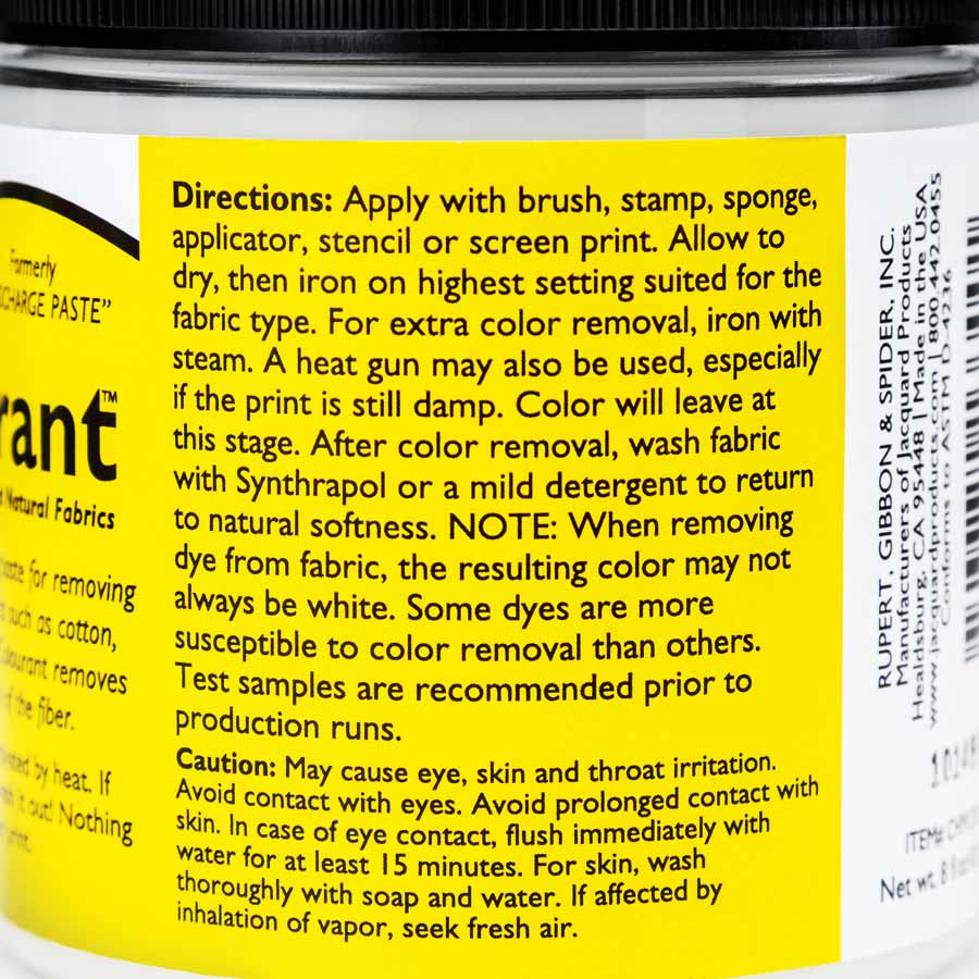 deColourant - Jacquard Discharge Paste - Farbentfernspaste - Inhaltsstoffe