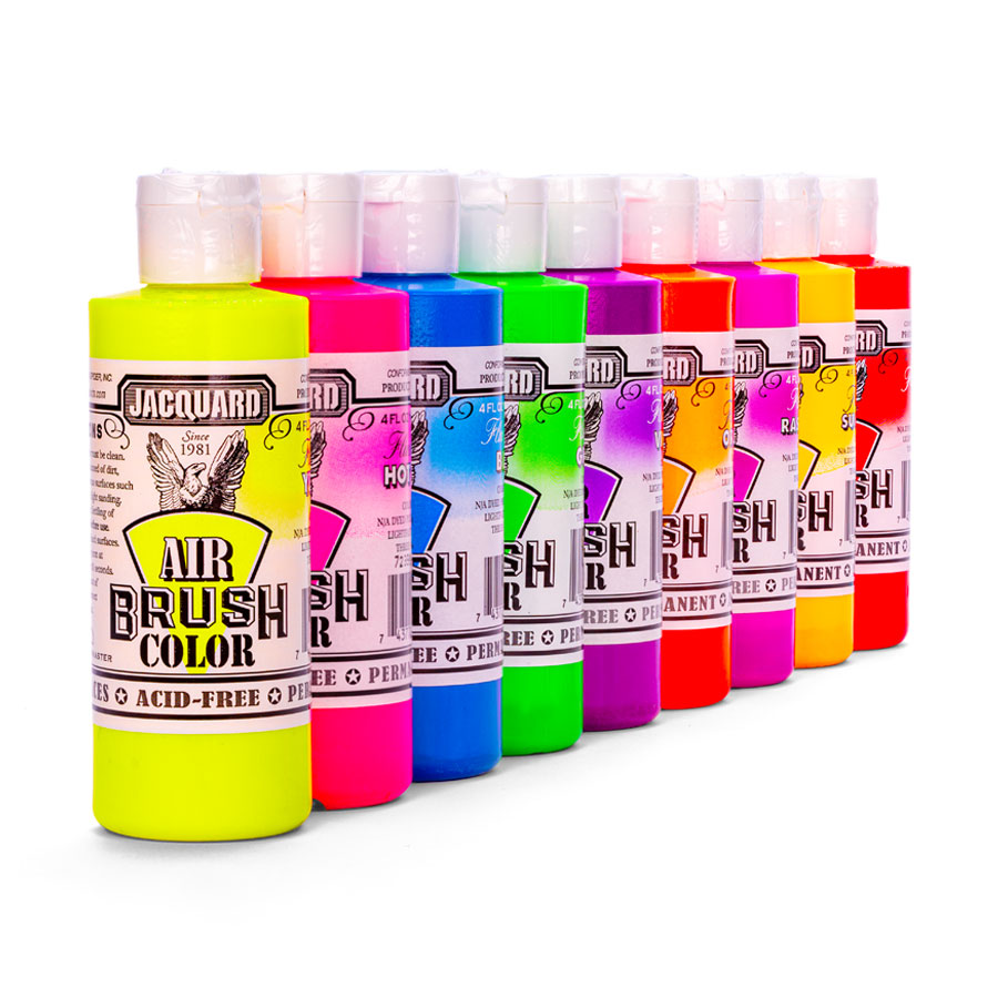 Jacquard Airbrush Color - Fluoreszierende Farben - Farbauswahl