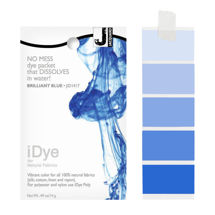 Jacquard-iDye-Natural-brilliant blue-417, iDye Natural Textilfarbe, Naturfasern intensiv färben, Seide färben, Wolle färben, Naturfarbe, Baumwolle färben, Ritdye, Jacquard, Marabu, Simplicol, Färbefarbe, Stretch, Nylon8, Nylon 8, Universalcolor, universal