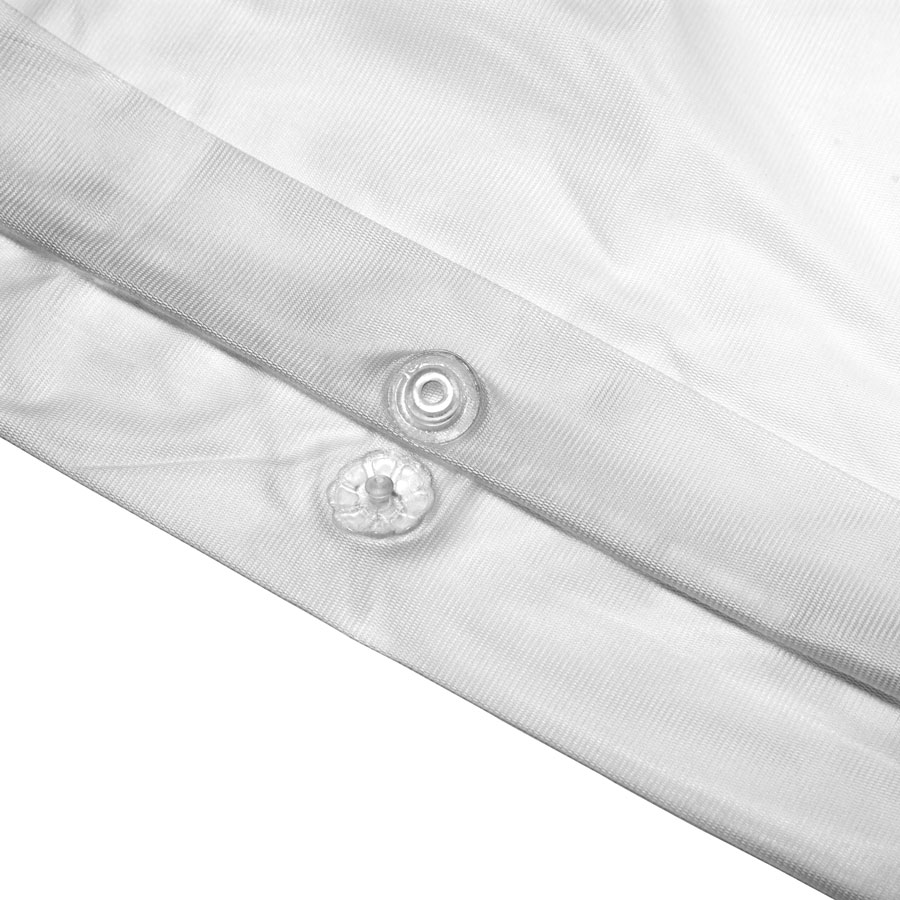 Poncho Blanc Origine Protection contre les intempéries Imperméable pliable semi-transparent Bouton ouvert  