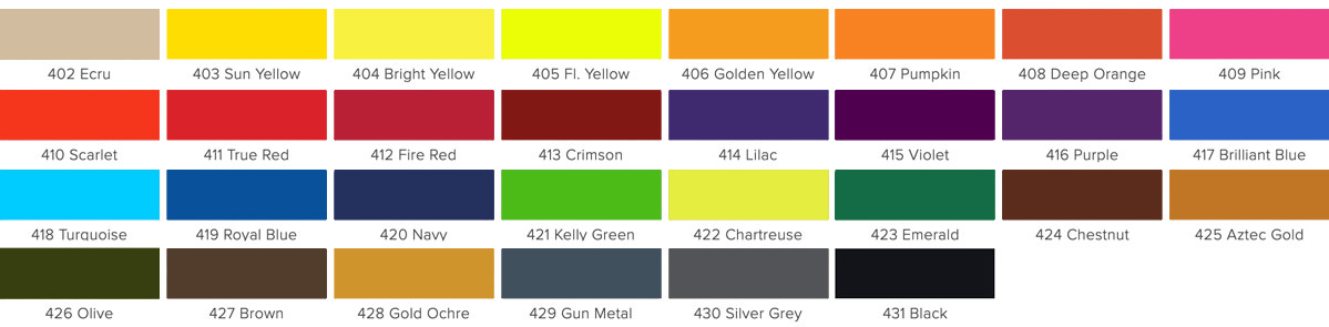 iDye for Natural Fabrics - Farbkarte - Nuancier - Colour Chart