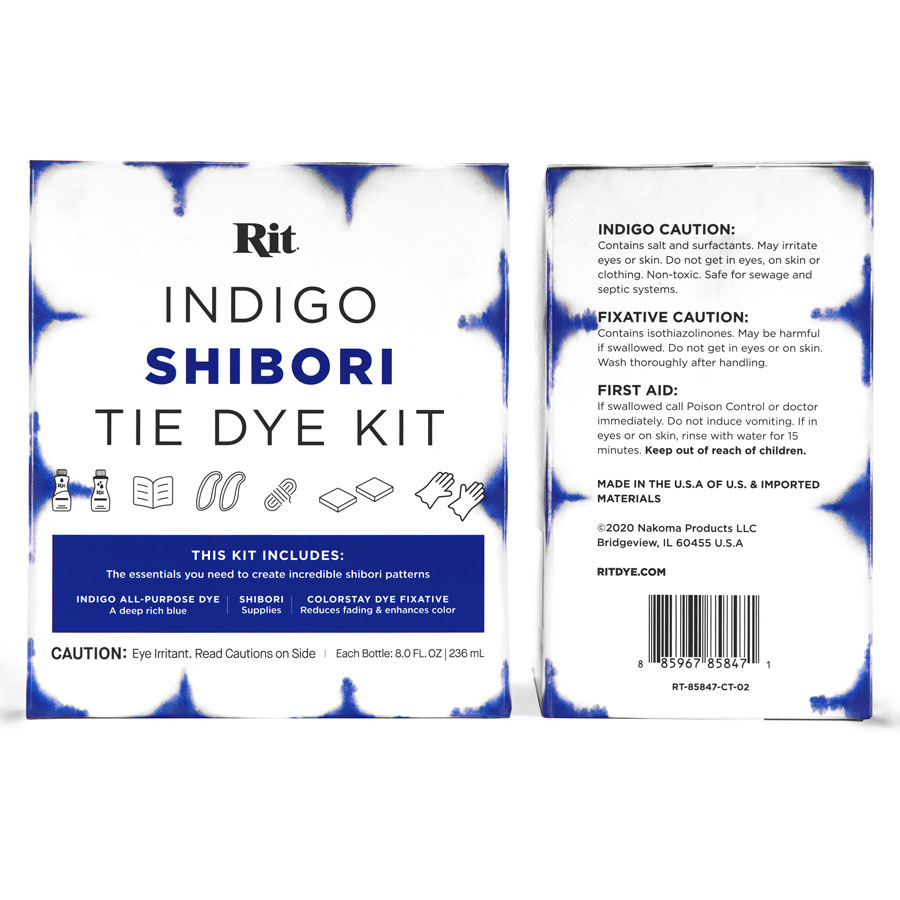 Rit Indigo Shibori Tie Dye Kit Box Kit de teinture