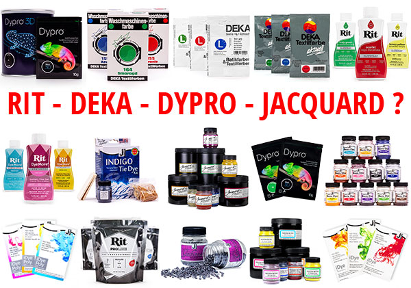 Rit-DEKA-DYPRO-JACQUARD - Which dye can be used to dye what? 