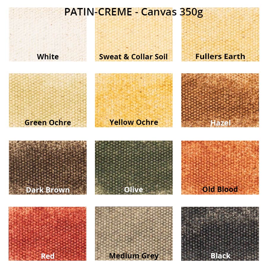 PATIN-CREME - Distressing Creme colour chart on canvas