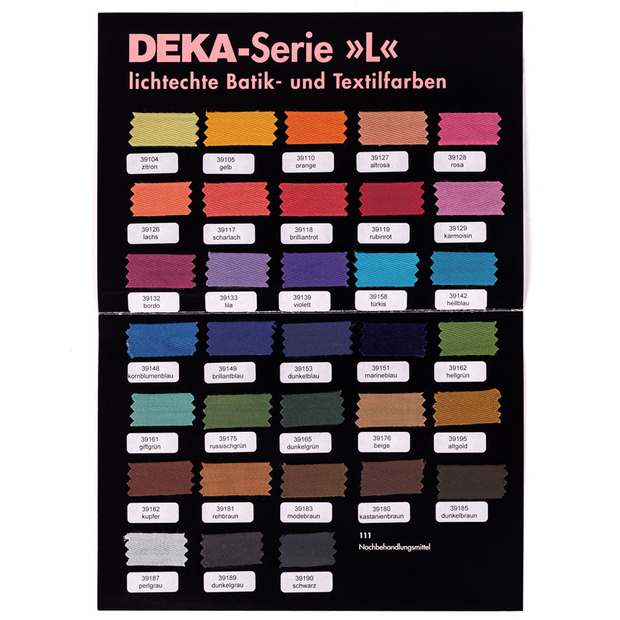 DEKA L Batikfarbe - Farbkarte