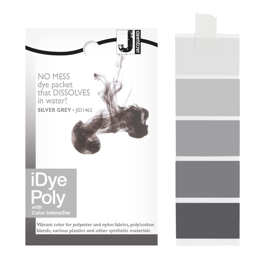 Jacquard-iDye-Poly-silver grey-462, iDye Poly Textilfarbe, Polyester intensiv färben, Polyamid färben, Stoff färben, Polyesterfarbe, Ritdye, Jacquard, Marabu, Simplicol, Färbefarbe, Stretch, Nylon8, Nylon 8, Universalcolor, universaldylon