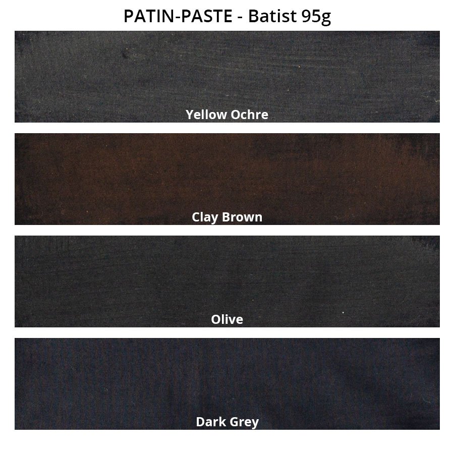 PATIN-PASTE Starter Set - Patinierpaste- Farbkarte auf Batist
