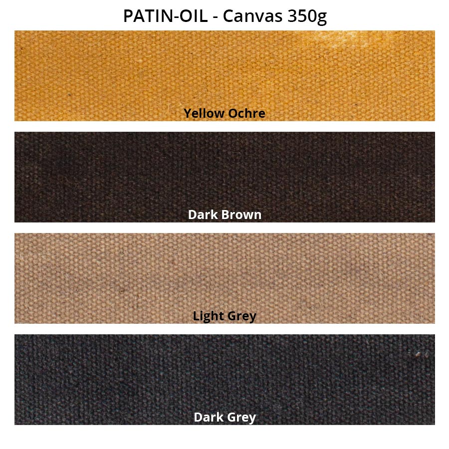 PATIN-OIL SET (pigmentiert) - Patinieröl - Farbkarte auf Canvas