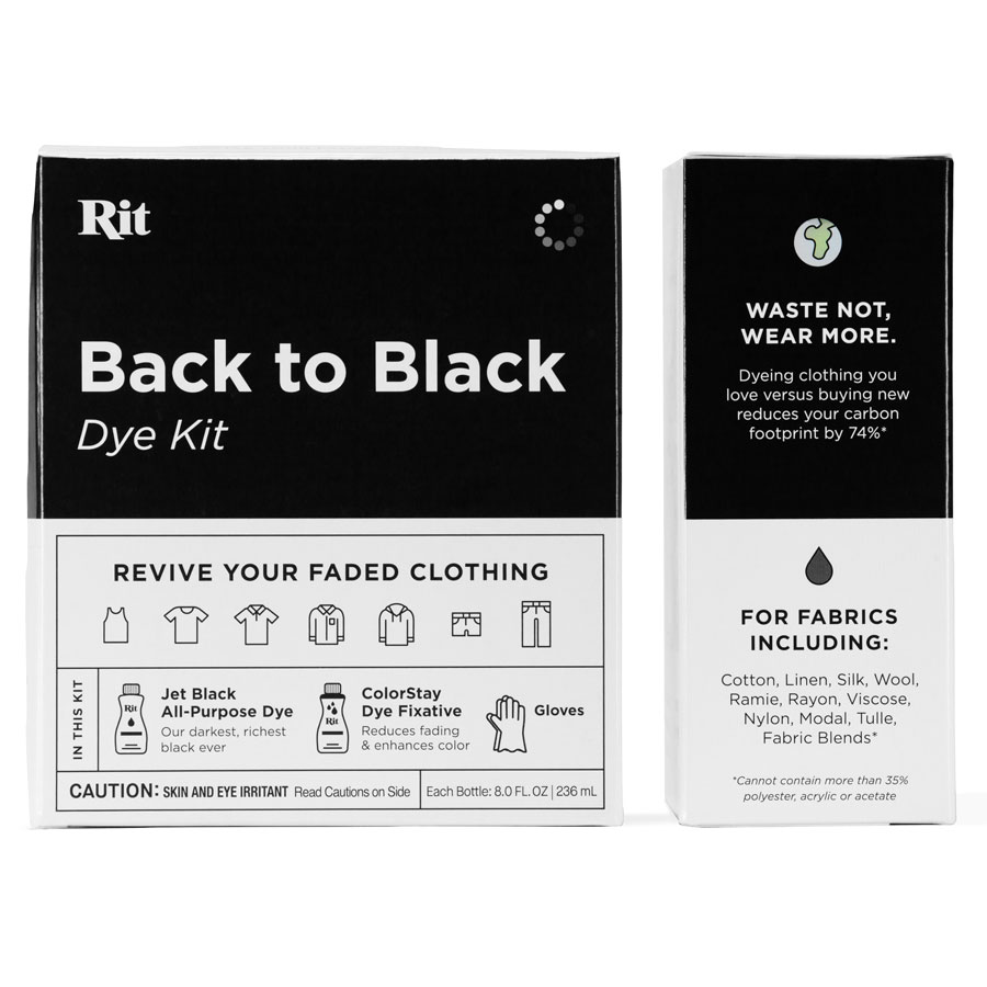 Rit Back to Black Dye Kit Kit de teinture noire