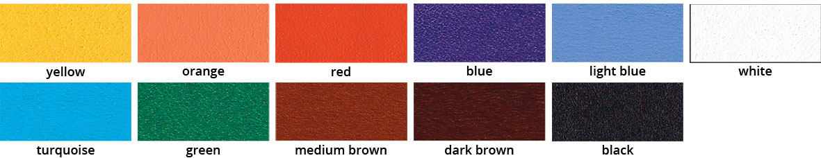 Clolour Chart Fiebings Acrylic Leather Dye