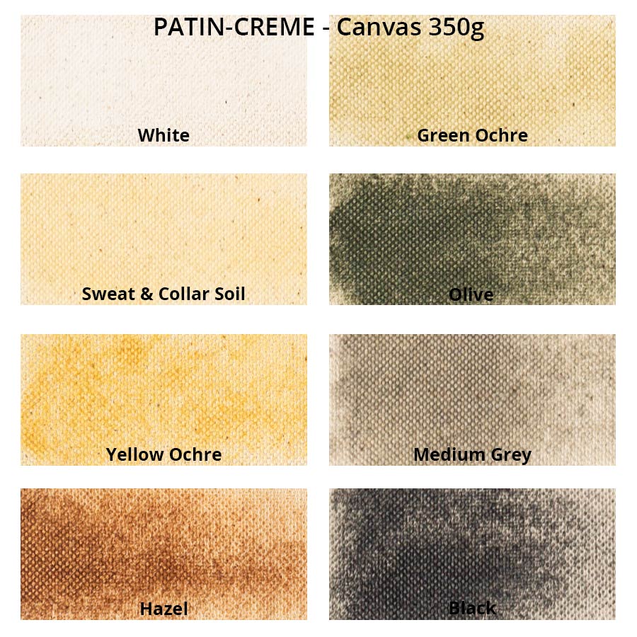 PATIN-CREME XXL Set - Distressing Creme colour chart on canvas