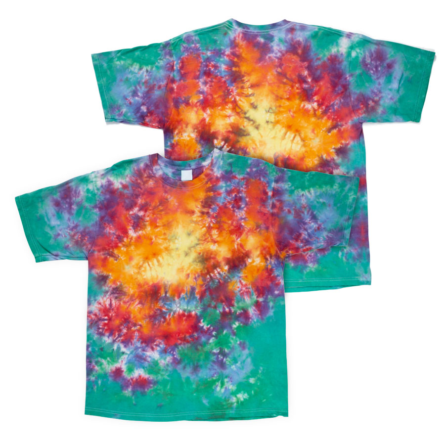 Tie-Dye Batik Set: XL Rainbow - Shirt 5