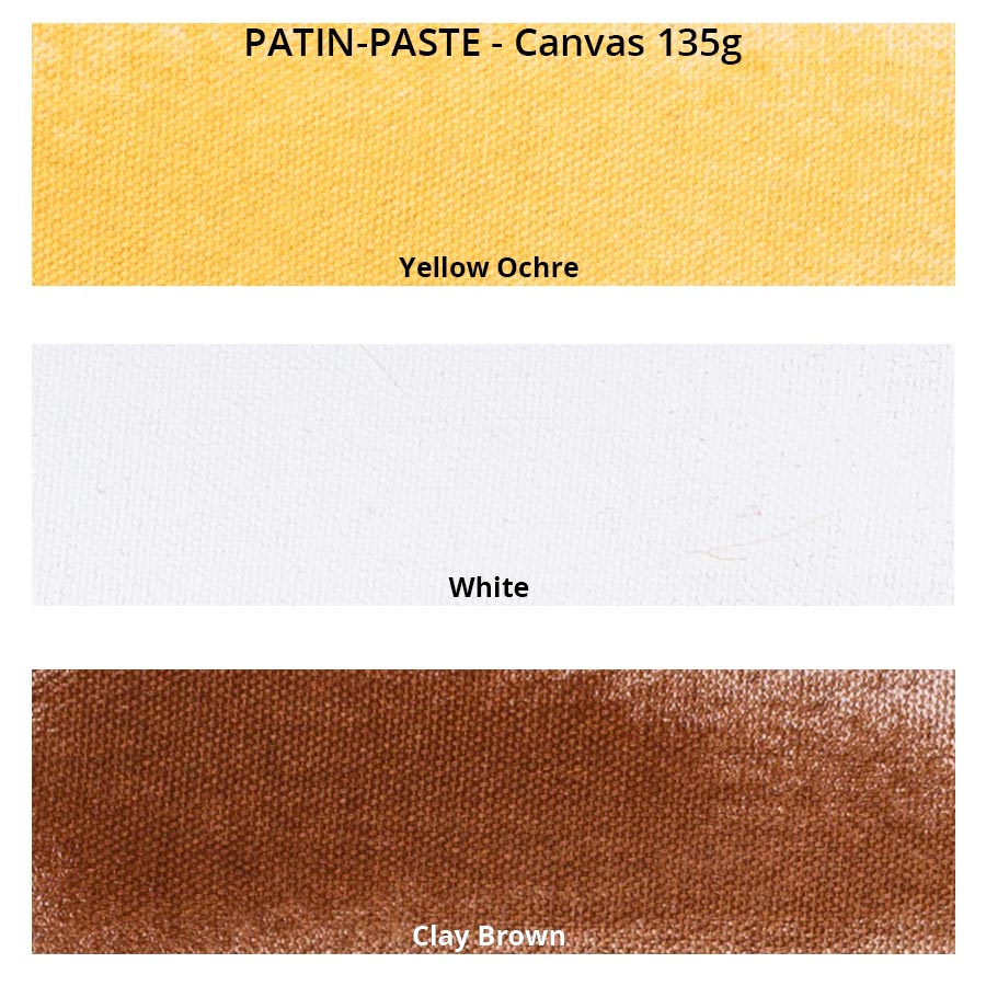 PATIN-PASTE 3er Set - Helle Farben - FFarbkarte auf weißer Canvas