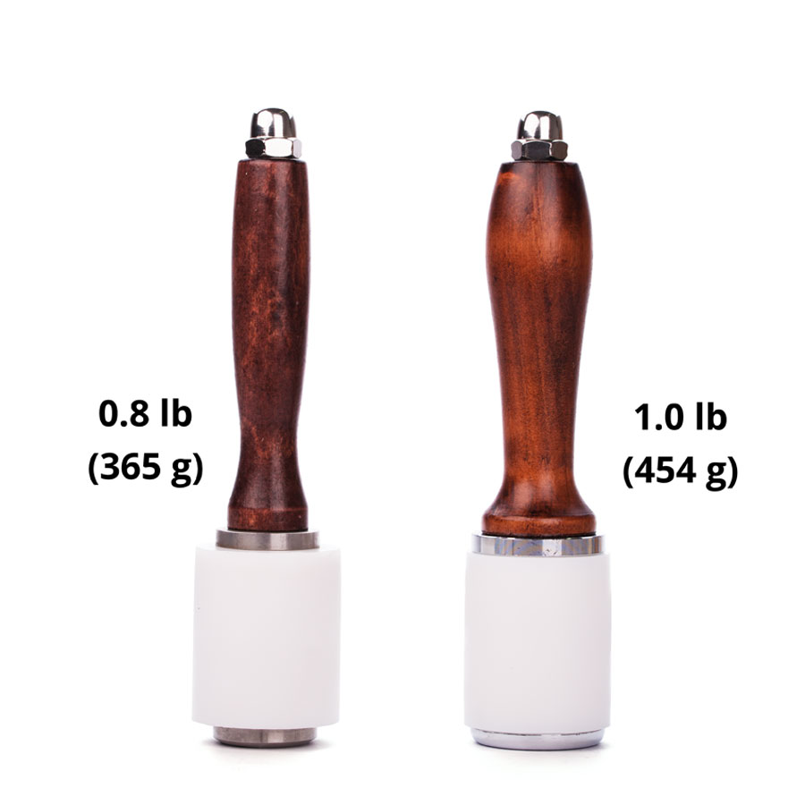 ECO Punzierhammer (Schlägel) 370g / 450g Größenvergleich