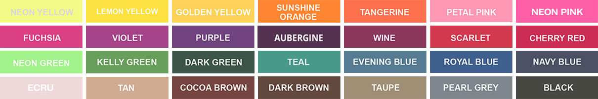 RIT ProLine Dye: Nuancier-Colourchart-Farbkarte von PATIN-A