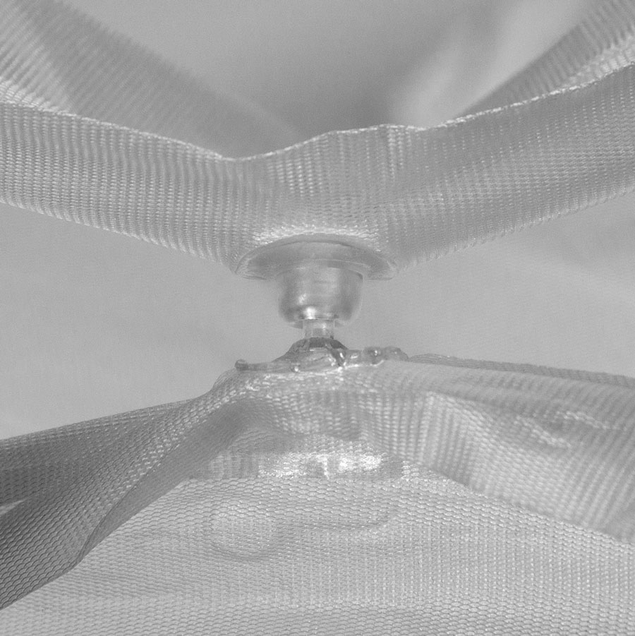 Poncho Weiss Origin Wetterschutz Wasserdicht faltbar geschlossener Knopf Poncho Weiss Origin Wetterschutz Wasserdicht faltbar offener Knopf  halbtransparent  