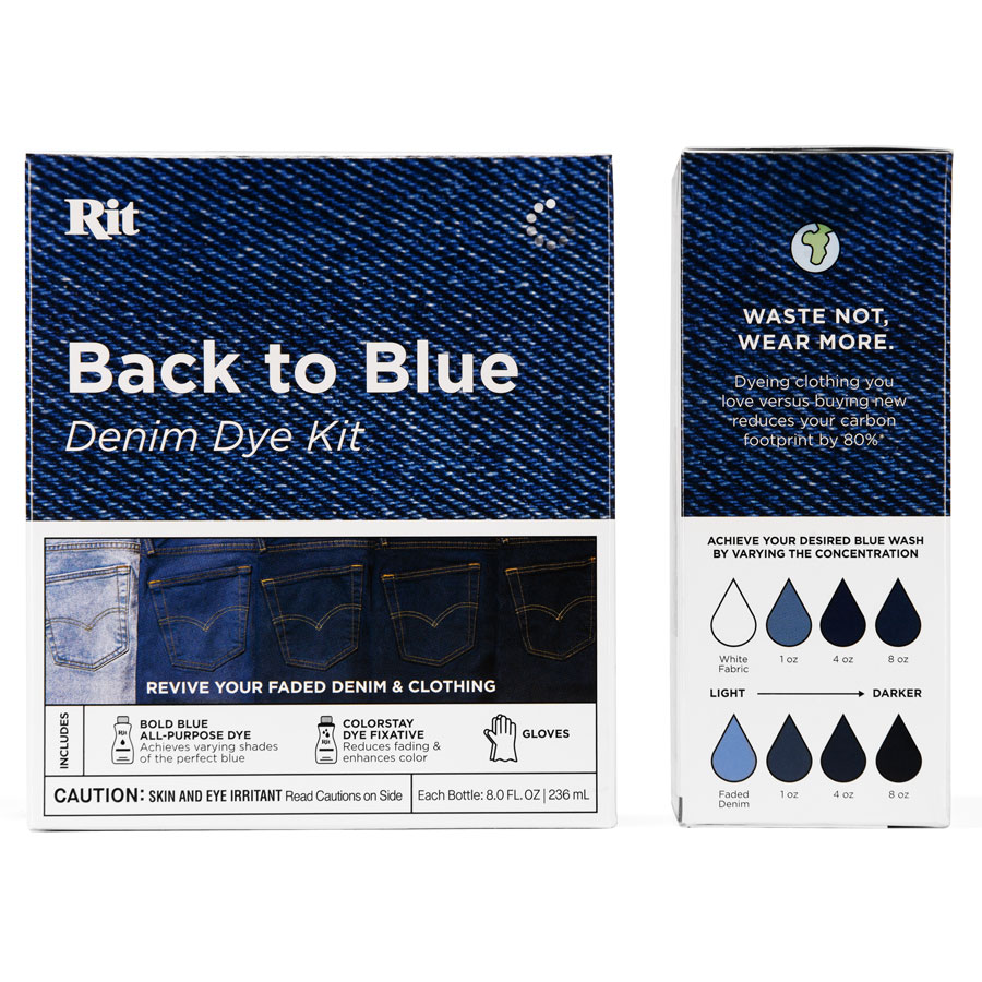 Rit Back to Blue Dye Kit Blue Dye Kit Denim Jeans