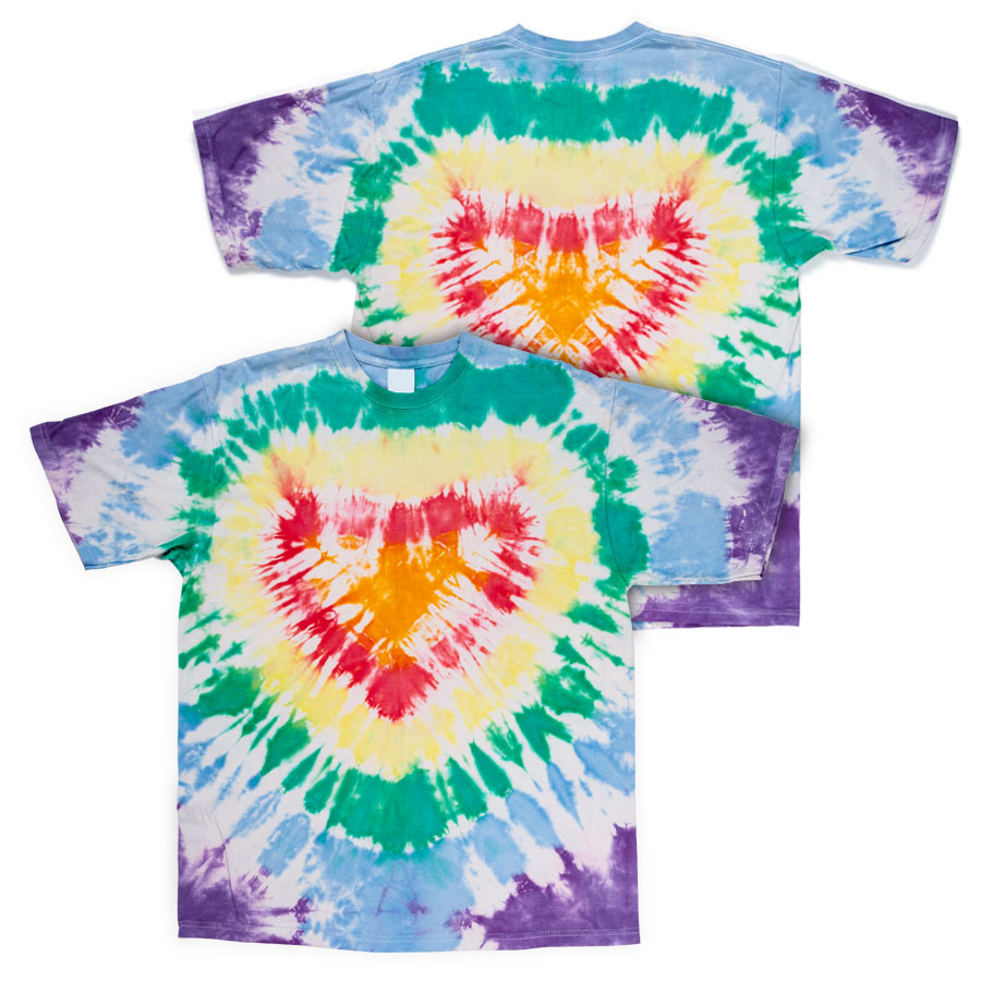 Tie-Dye Batik Set: XL Rainbow - Shirt 3